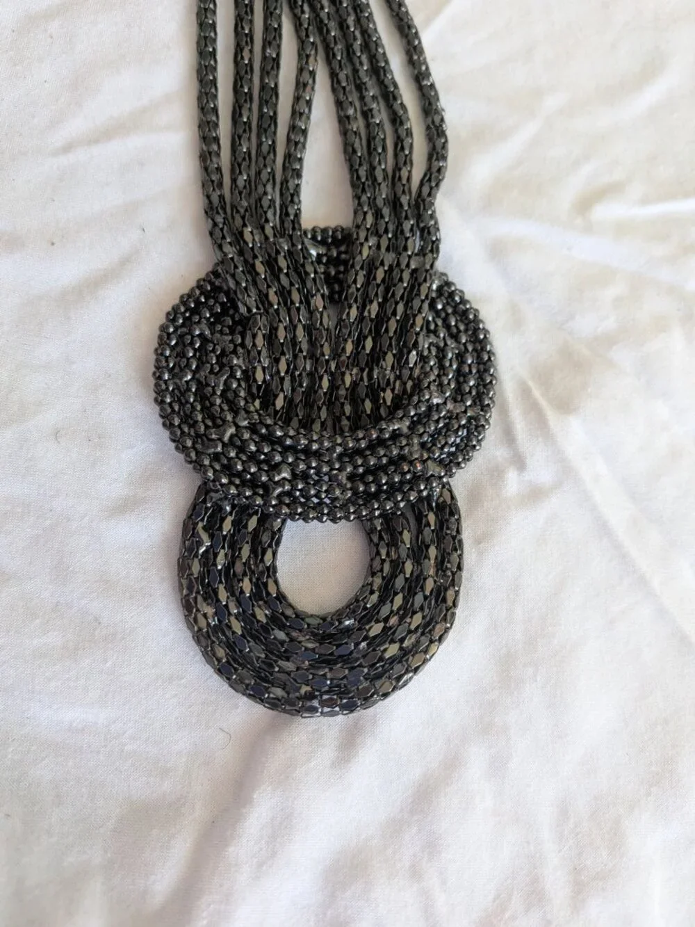 🌸 Express Charcoal Snake-chain Matinee Length Necklace